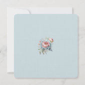 Invitation Elégant Peony Floral Fête des Mères Brunch (Dos)