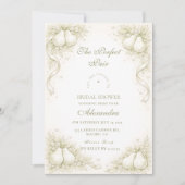 Invitation Elegant Perfect Pair Pear Bridal Shower (Devant)