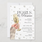 Invitation Elégant perles et Fête des mariées de brunch de Pr (Devant)