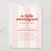 Invitation Élégant petit amour Baby shower Valentin (Devant)