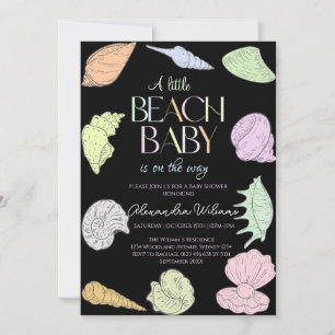 Invitation Elégant Petit Baby shower De Bébé De Plage