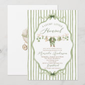 Invitation Élégant petit trèfle aquarelle bébé Saint-Patrick (Devant / Derrière)