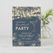 Invitation Élégant phares à cordes entreprise Cocktail party (Debout devant)