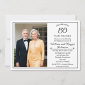 Invitation Elegant Photo 50th Wedding Anniversary Party (Devant)