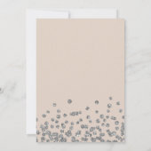 Invitation Elegant Photo 70th Birthday Silver Champagne (Dos)