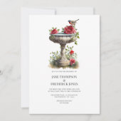 Invitation Elegant Photo and QR Code Garden Wedding (Devant)