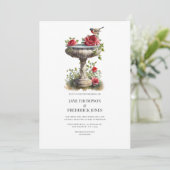 Invitation Elegant Photo and QR Code Garden Wedding (Debout devant)