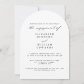 Invitation Élégant Photo Arch Calligraphy Engagement Party (Dos)