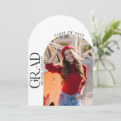 Invitation Élégant Photo Arch Graduation 2025 Party (Debout devant)