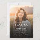 Invitation Elegant Photo Celebration of Life Funeral Memorial (Devant)