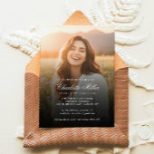 Invitation Elegant Photo Celebration of Life Funeral Memorial