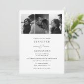 Invitation Elegant  Photo Collage Wedding (Debout devant)