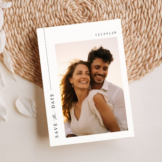 Invitation Élégant Photo Destination Mariage Enregistrer La D