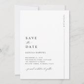 Invitation Élégant Photo Destination Mariage Enregistrer La D (Dos)