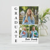 Invitation Elegant Photo Graduation (Debout devant)