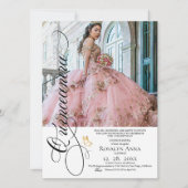 Invitation Elegant Photo Quinceañera (Devant)