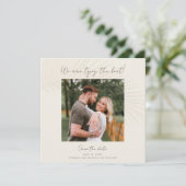 Invitation Elégant Photo Tropical Enregistrer la Date Annonce (Debout devant)