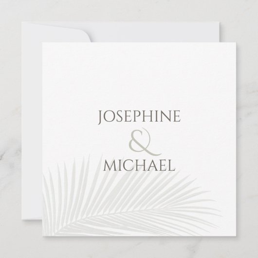 Invitation Elégant Photo Tropical Enregistrer la Date Annonce (Dos)