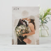 Invitation Elegant Photo Wedding (Debout devant)