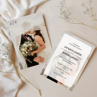 Invitation Elegant Photo Wedding