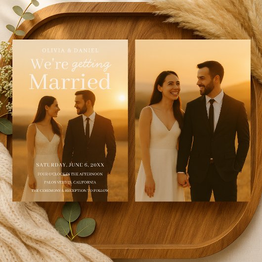 Invitation Elegant Photo Wedding Movie Poster