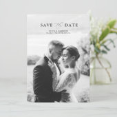Invitation Elegant Photo Wedding Save the Date (Debout devant)
