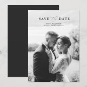 Invitation Elegant Photo Wedding Save the Date (Devant / Derrière)