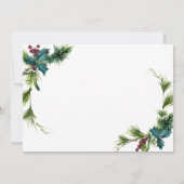 Invitation Élégant Pine Holly Berry Noël Fête de Noël (Dos)
