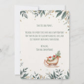 Invitation Elégant Pine Tree & Foliage Joyeuses Fêtes Invi (Dos)