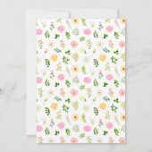 Invitation Elegant Pink and Yellow Floral Wedding (Dos)