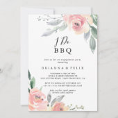 Invitation Élégant Pink Blush I Do BBQ (Devant)