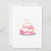 Invitation Elegant Pink Bow & Balloons Happy Birthday Card (Dos)