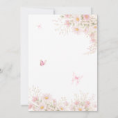 Invitation Elegant Pink Bow Bloom Butterfly Baby Shower (Dos)
