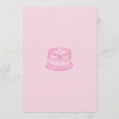 Invitation Elegant Pink Bow & Cake Sweet 16 Birthday Party (Dos)
