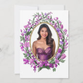 Invitation Elegant Pink Floral 18th Birthday Debut (Dos)