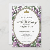 Invitation Elegant Pink Floral 18th Birthday Debut (Devant)