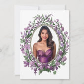 Invitation Elegant Pink Floral 18th Birthday Debut (Dos)