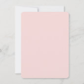 Invitation Elégant Pink Floral Gold Memorial Service Invitati (Dos)