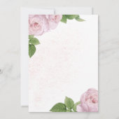 Invitation Elegant Pink Floral Wedding Anniversary (Dos)