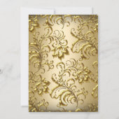 Invitation Elégant Pink Gold Blanc Champagne Brunch Invitatio (Dos)