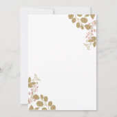 Invitation Élégant Pink Gold Floral Classe De Graduation De 2 (Dos)