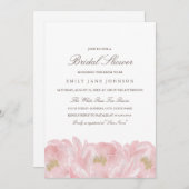 Invitation Elegant Pink Peony (Devant / Derrière)