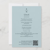 Invitation Elegant Pink Peony Art Nouveau QR Code Wedding (Dos)