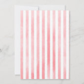 Invitation Elegant Pink Striped Christmas Cocktail Party (Dos)