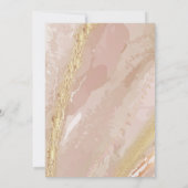 Invitation Elégant pinkk or mariage Marbre (Dos)