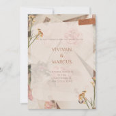 Invitation Elégant Plante de  de texture Fête des mariées (Devant)