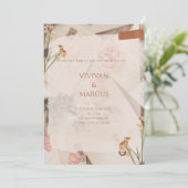 Invitation Elégant Plante de  de texture Fête des mariées (Debout devant)