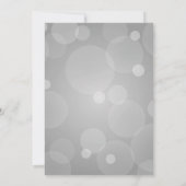 Invitation Élégant Platine et Mariage noir (Dos)