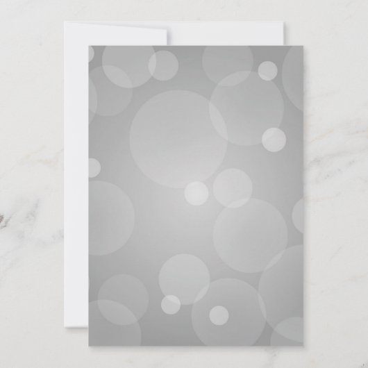 Invitation Élégant Platine et Mariage noir (Dos)