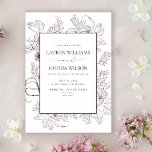 Invitation Élégant Plum Purple Floral Line Art Mariage<br><div class="desc">Votre faire-part de mariage est le premier aperçu que vos invités auront de votre grand jour, alors assurez-vous qu'il soit parfait ! Voici notre magnifique Faire-part de mariage d'art élégant Plum Purple Floral Line ! Cette invitation conviendra parfaitement aux couples qui recherchent quelque chose de différent et d'unique. Le magnifique...</div>